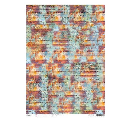 Soie de paille à motifs « Coral Reef – Rusty »