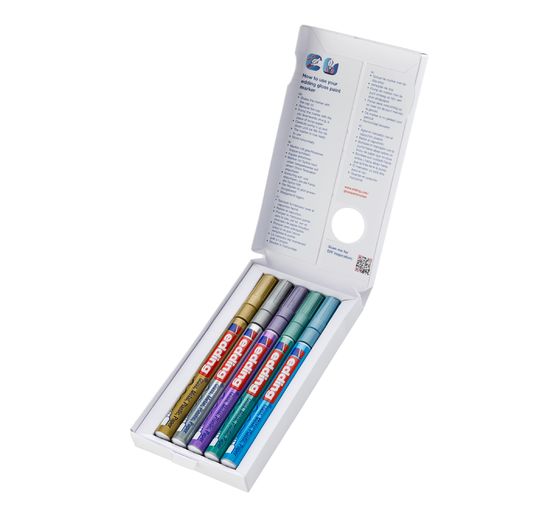 Marqueurs encre laquée edding 780 « Metallic Special », set de 5