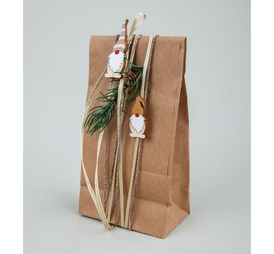 Breloques en bois « Lutins », avec cordelette