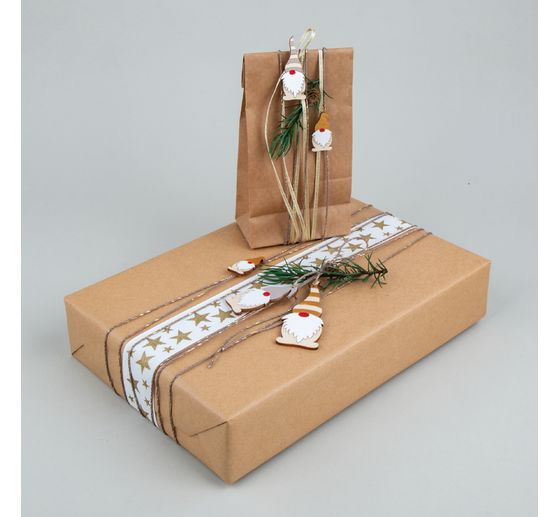 Breloques en bois « Lutins », avec cordelette