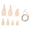 Wooden decoration pendant "Gnome", with cord