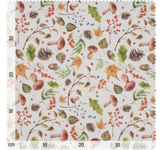 Motif fabric linen look "Autumn magic"