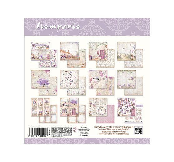 Bloc de papier scrapbooking « Lavender »