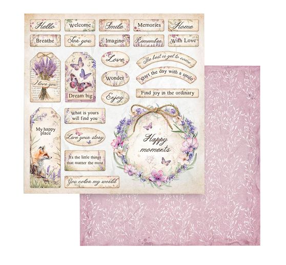 Bloc de papier scrapbooking « Lavender »