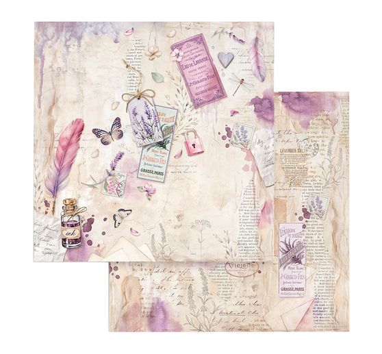 Bloc de papier scrapbooking « Lavender »