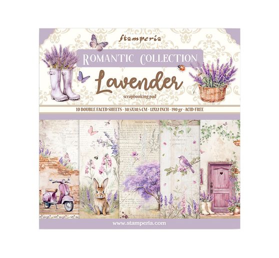 Bloc de papier scrapbooking « Lavender »