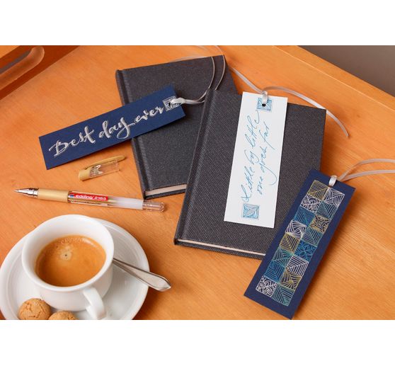 Rollers à encre gel métallisée edding 2185, set de 5