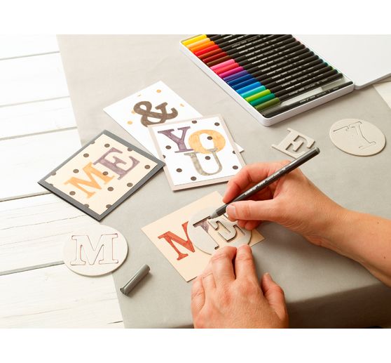 Feutres de coloriage edding 1300, 2 mm, 20 pc. dans boîte métal