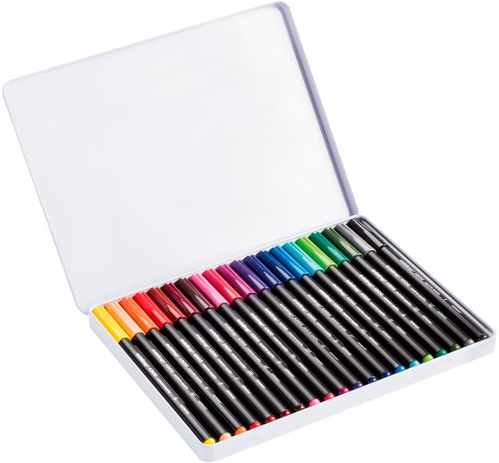Feutres de coloriage edding 1300, 2 mm, 20 pc. dans boîte métal