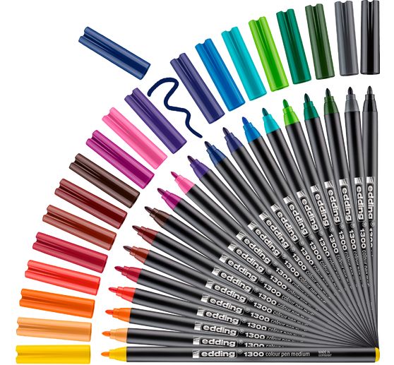 Feutres de coloriage edding 1300, 2 mm, 20 pc. dans boîte métal