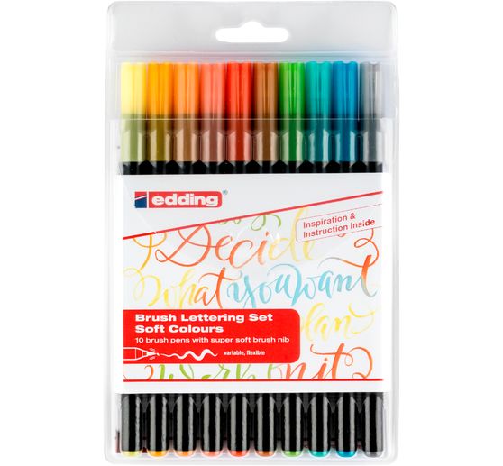 Feutres edding 1340 « Brush Lettering », set de 10