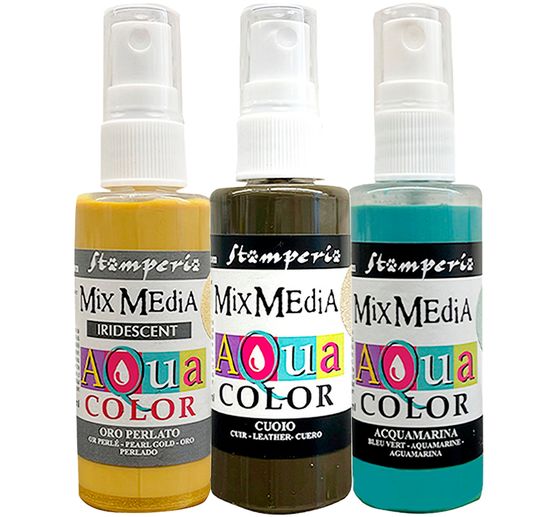 Peintures Stamperia Aquacolor « Fortune », set de 3