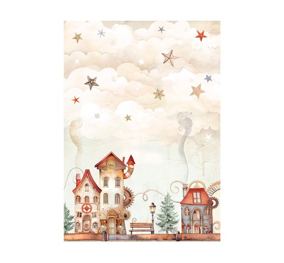 Motif straw silk backgrounds "Gear up for Christmas"