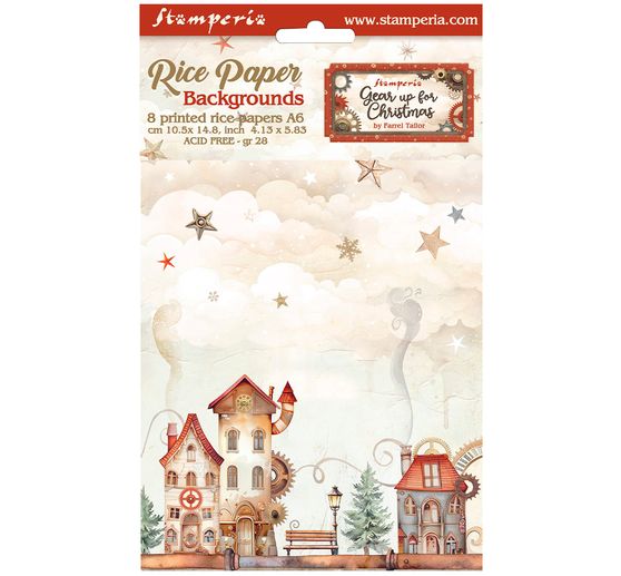 Motif straw silk backgrounds "Gear up for Christmas"