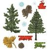 Sizzix Gabarit d'estampe et Clear Stamps "Pine Holidays by 49 and Market"