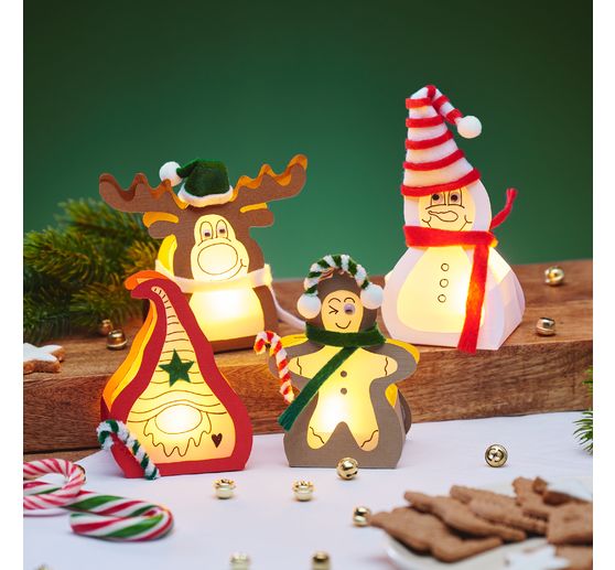 Kit créatif VBS « Figurines en papier lumineuses »