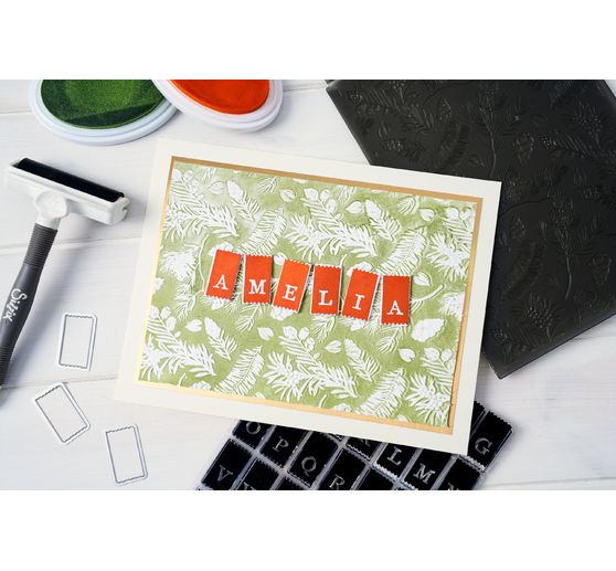 Gabarit d'embossage 3D Sizzix A5 "Pines by 49 and Market"