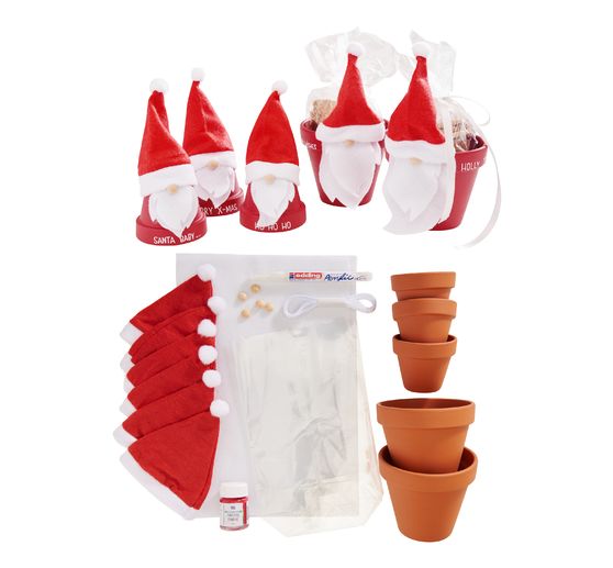 VBS Craft kit "Terracotta pot Christmas gnome"