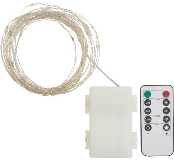 Guirlande lumineuse micro-LED d'extérieur, avec télécommande, 100 LED