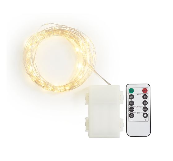 Guirlande lumineuse micro-LED d'extérieur, avec télécommande, 100 LED