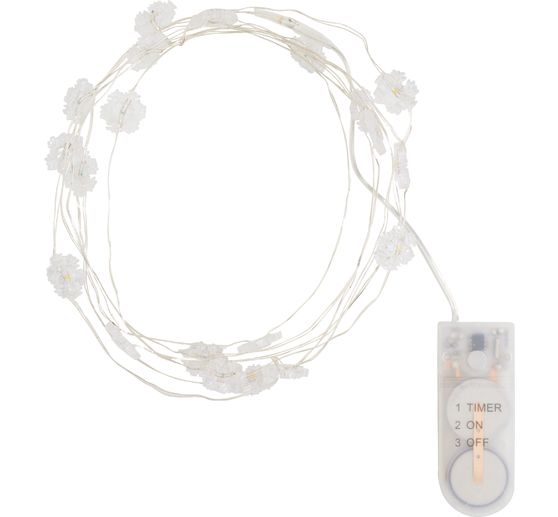 Guirlande lumineuse micro-LED VBS « Flocon de neige », avec minuterie