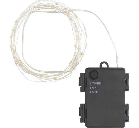 Outdoor micro LED light chain with timer, 40 LEDs