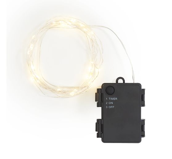Outdoor micro LED light chain with timer, 40 LEDs