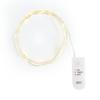 Guirlande lumineuse micro-LED avec minuterie, fil doré, 20 LED