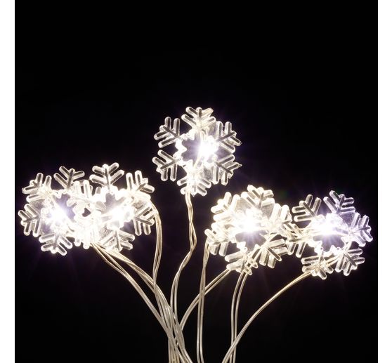 Guirlande lumineuse micro-LED VBS « Flocon de neige », avec minuterie