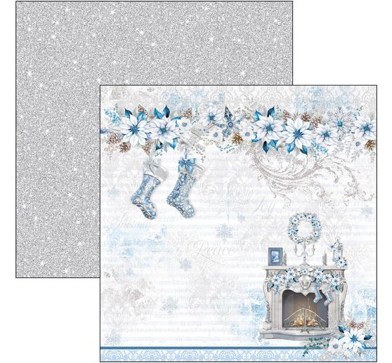Papier de scrapbooking "Elegance of Blue"