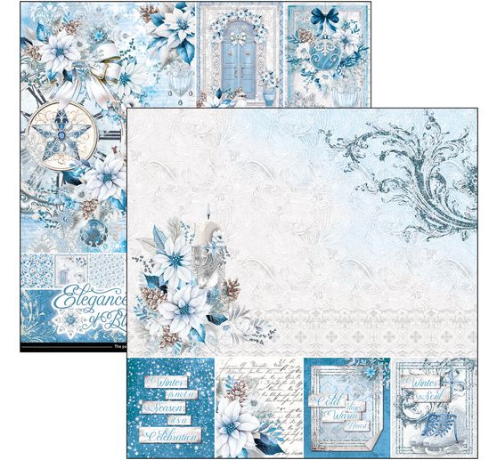 Papier de scrapbooking "Elegance of Blue"