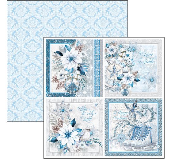 Papier de scrapbooking "Elegance of Blue"
