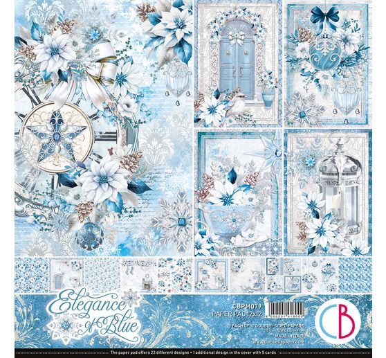 Papier de scrapbooking "Elegance of Blue"