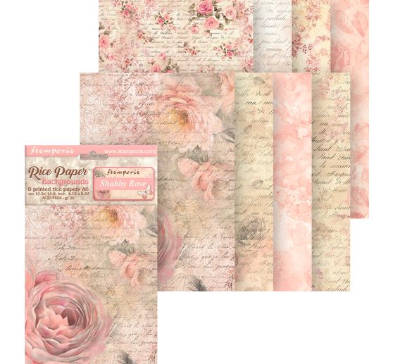 Soies de paille à motifs Backgrounds « Shabby Rose »