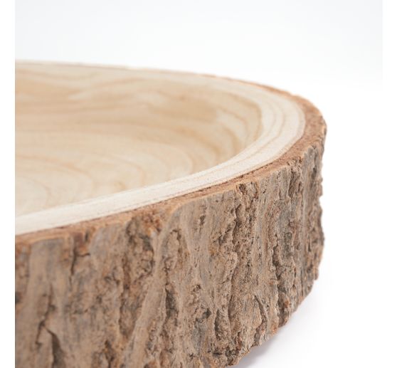 Coupelle décorative en écorce, plate, Naturel