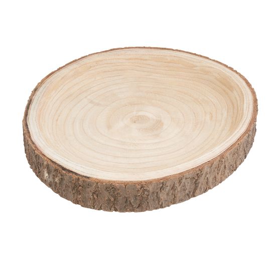 Coupelle décorative en écorce, plate, Naturel
