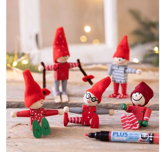 Movable figures, H 8 cm