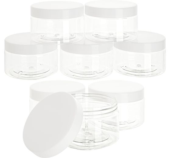 VBS Plastic jar with screw cap, Ø 9 cm