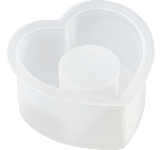 Moule en silicone « Bougeoir mini-cœur »
