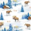 Serviette « Élans en hiver »
