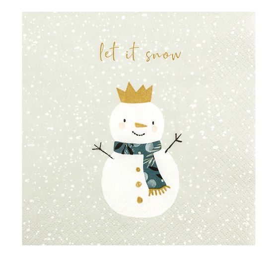 Serviette « Snowman King »