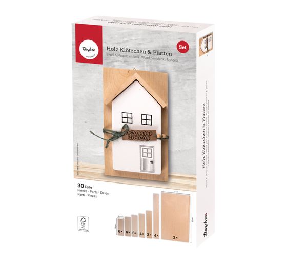Kit créatif bois « Blocs & Plaques »