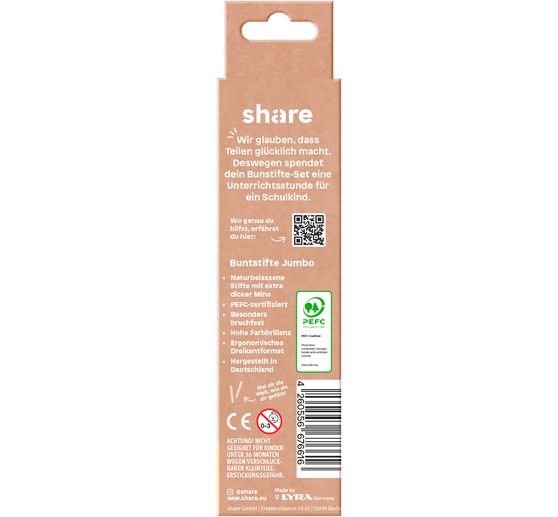 share Colored pencils Jumbo, set of 5