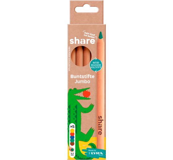 share Colored pencils Jumbo, set of 5