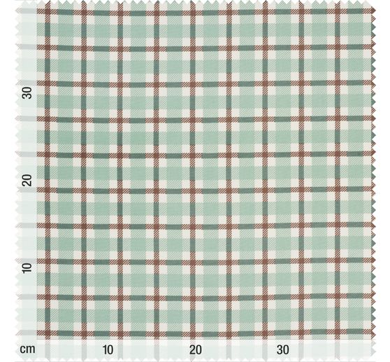Tissu coton « British Carreaux verts »