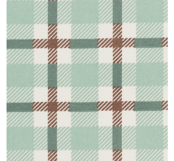 Tissu coton « British Carreaux verts »