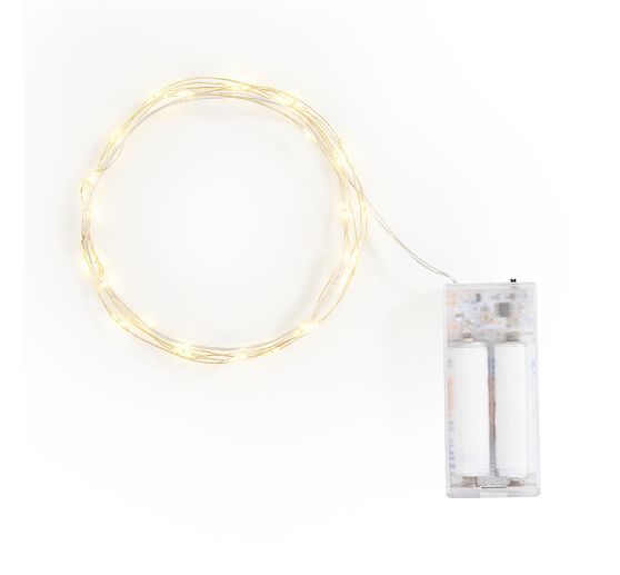 Guirlande lumineuse micro-LED avec minuterie 6/18 h, 30 LED, L 1,80 m