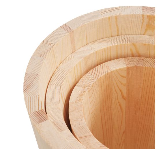 Pots à plantes en bois VBS, set de 3