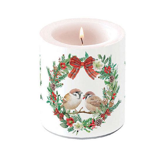 Serviette « Moineaux dans une couronne »