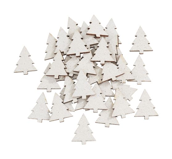 Pièces à disperser VBS « Sapin », paillettes dorées